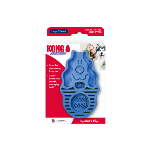 Dog Grooming Brush - KONG ZoomGroom Boysenberry