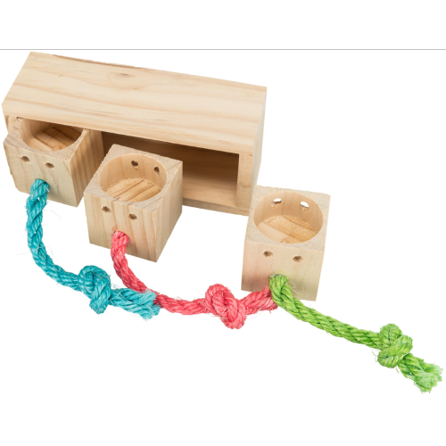 Small Animal Toy - Wooden Snack Activity Cube (5 x 5 x 6cm)