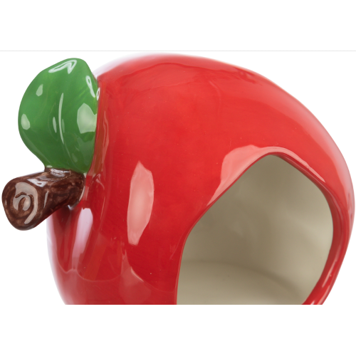 Apple Ceramic House for Small Animals (13 x 10 x 10cm)