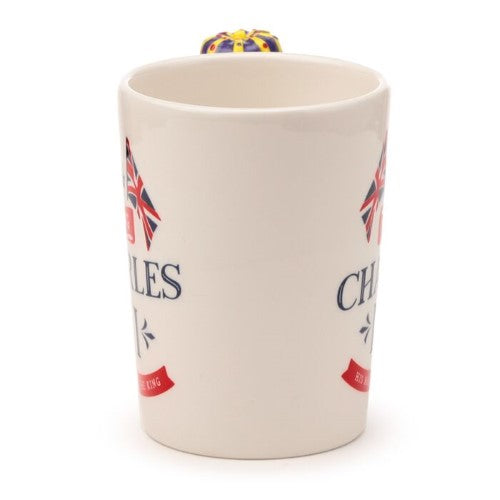 Ceramic Shaped Handle Mug - King Charles III