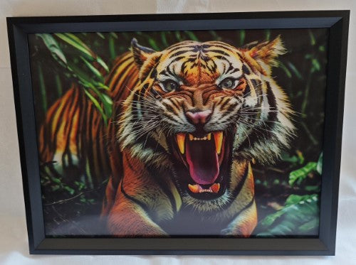 3D Art - Tiger Leaping (30 x 40cm)
