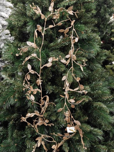 Leaf Garland - 6' Glitter (Champagne)