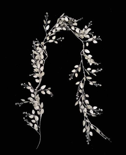 Leaf Garland - 6' Glitter (Silver)