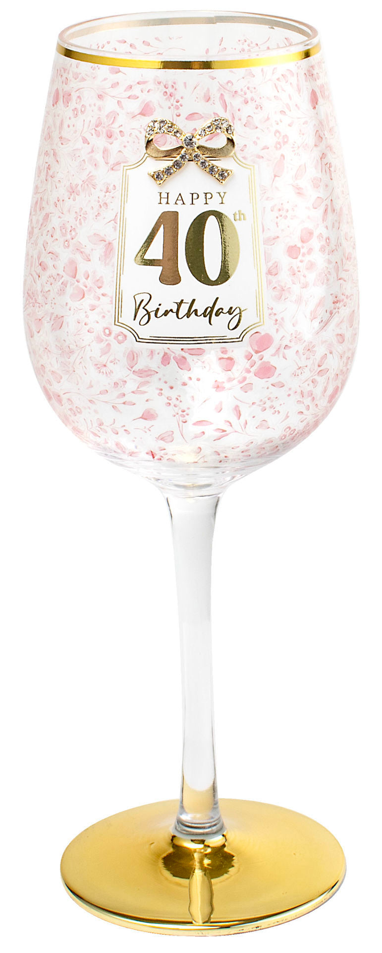 GLASS - 40TH PRETTY BOW (400ML)