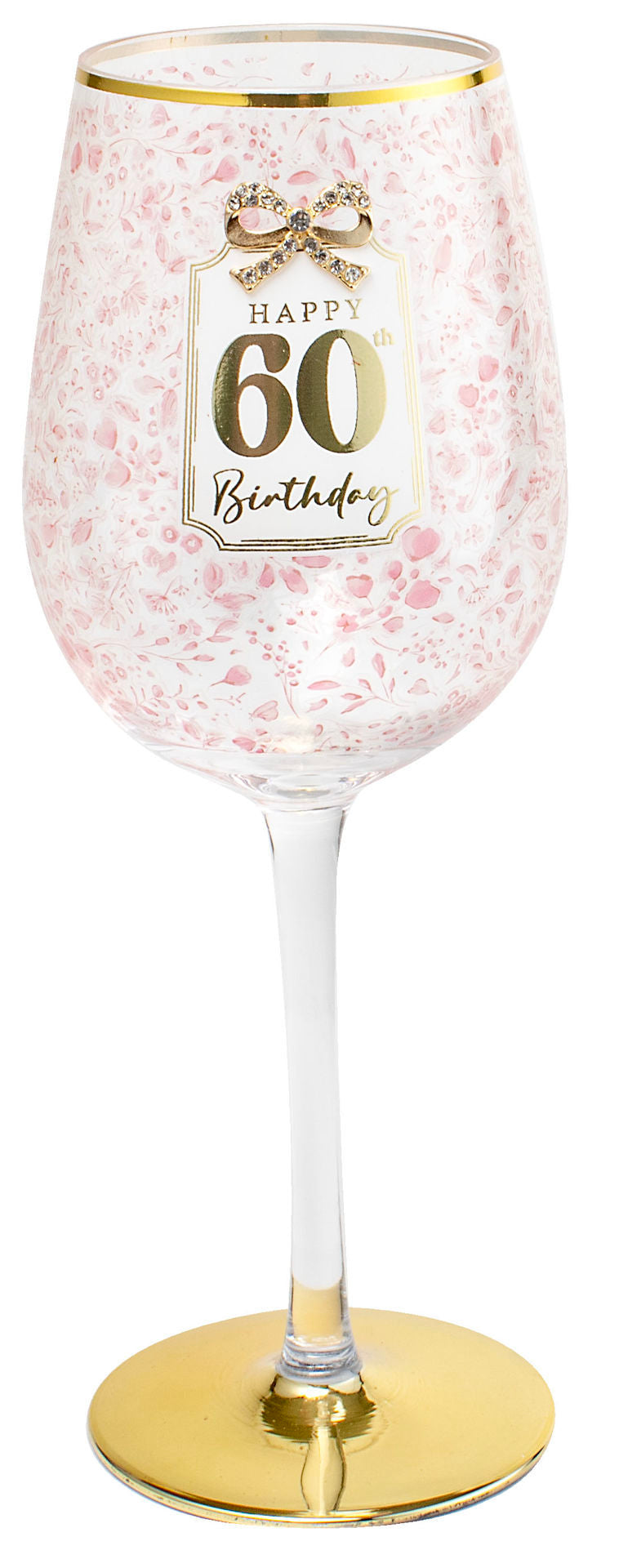 GLASS - 60TH PRETTY BOW (400ML)