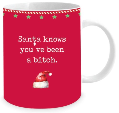 MUG - SANTA KNOWS YOU'VE BEEN A BITCH