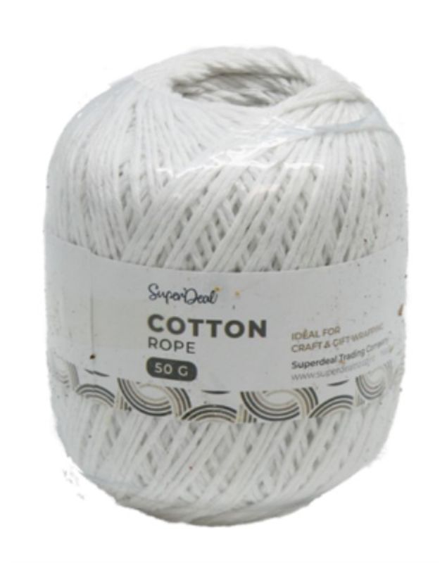 Cotton String White 50g