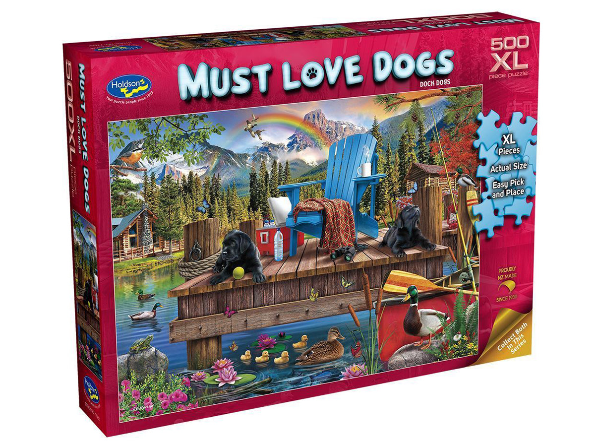 Puzzle - Holdson - Must Love Dogs - Dock Dogs 500 XL Size Pieces