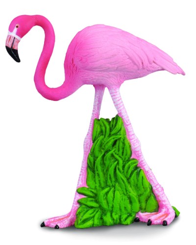 Medium flamingo figurine by CollectA, standing 6cm tall, perfect for home decor and wildlife collectibles.