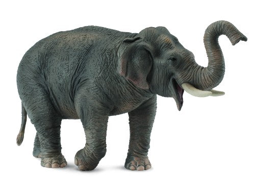 XL Asian elephant figurine from CollectA, showcasing detailed craftsmanship and majesty, perfect for collectors and decor.
