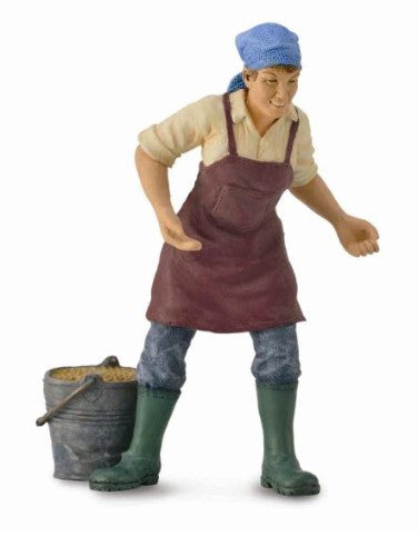 Large CollectA Female Farmer figurine celebrating women's contributions to agriculture, measuring 4.8cm x 8.1cm.