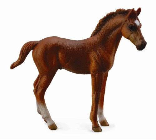 Thoroughbred Foal Standing Chestnut Figurine Medium - CollectA