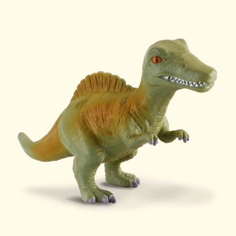 Small Spinosaurus baby figurine with a sail-like structure, ideal for educational play and dinosaur collections.
