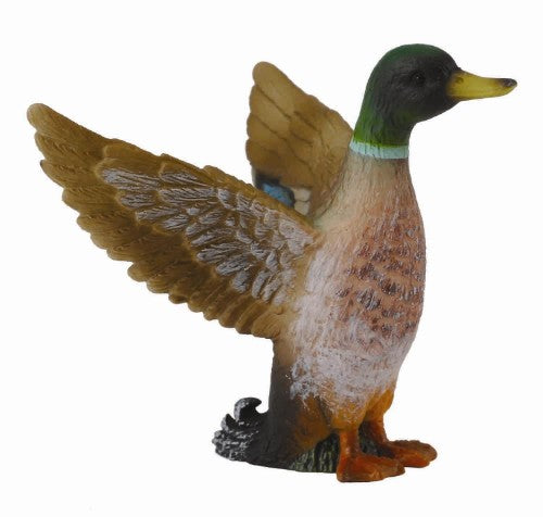 Small Collecta Mallard Duck Male Figurine, 6cm x 5cm, showcasing vibrant colors and detailed craftsmanship for wildlife lovers.