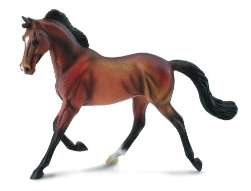 XL Thoroughbred Mare Bay Figurine showcasing the breed's elegance and athleticism, perfect for collectors and horse lovers.