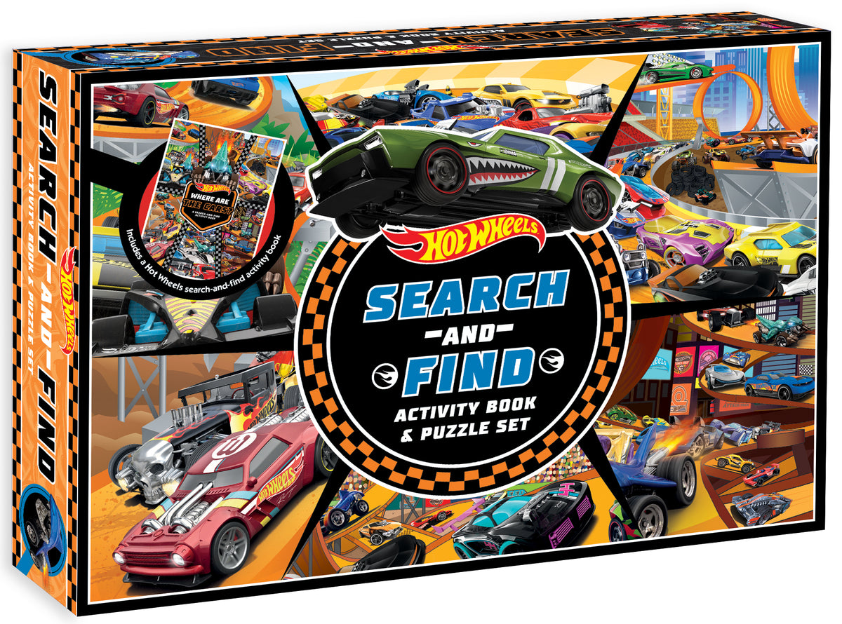 Hot Wheels: Search-and-Find Activity Book and Puzzle Set (Mattel: 200 Pieces)