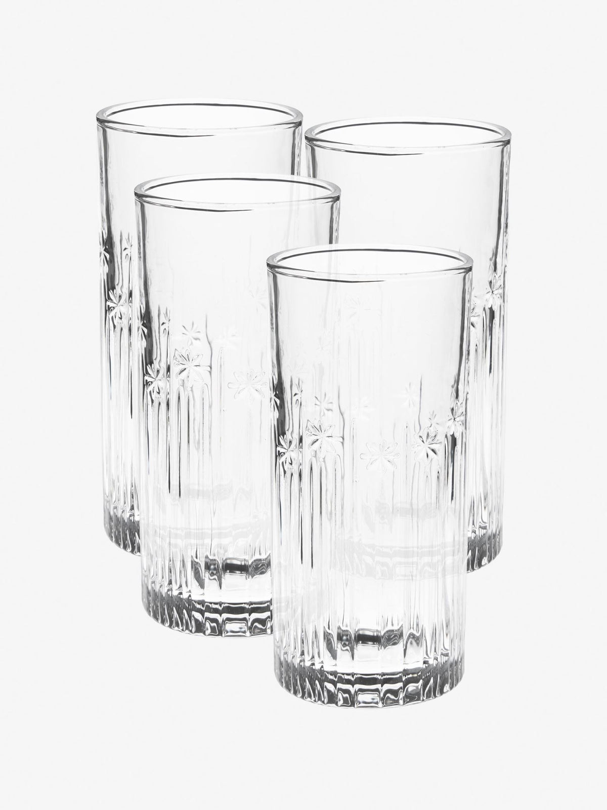 Hottie Jollie 4-Piece High Ball Glasses - Clear