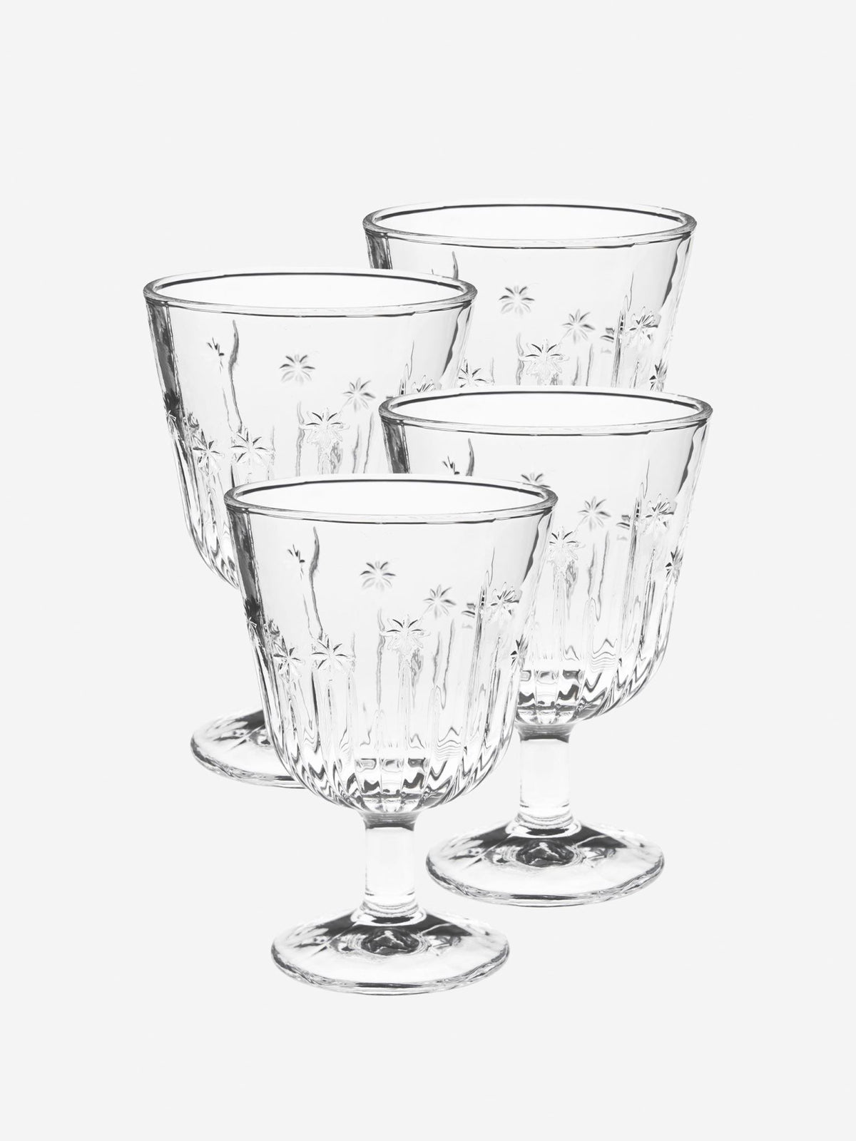 Hottie Jollie 4-Piece White Wine Glasses - Clear