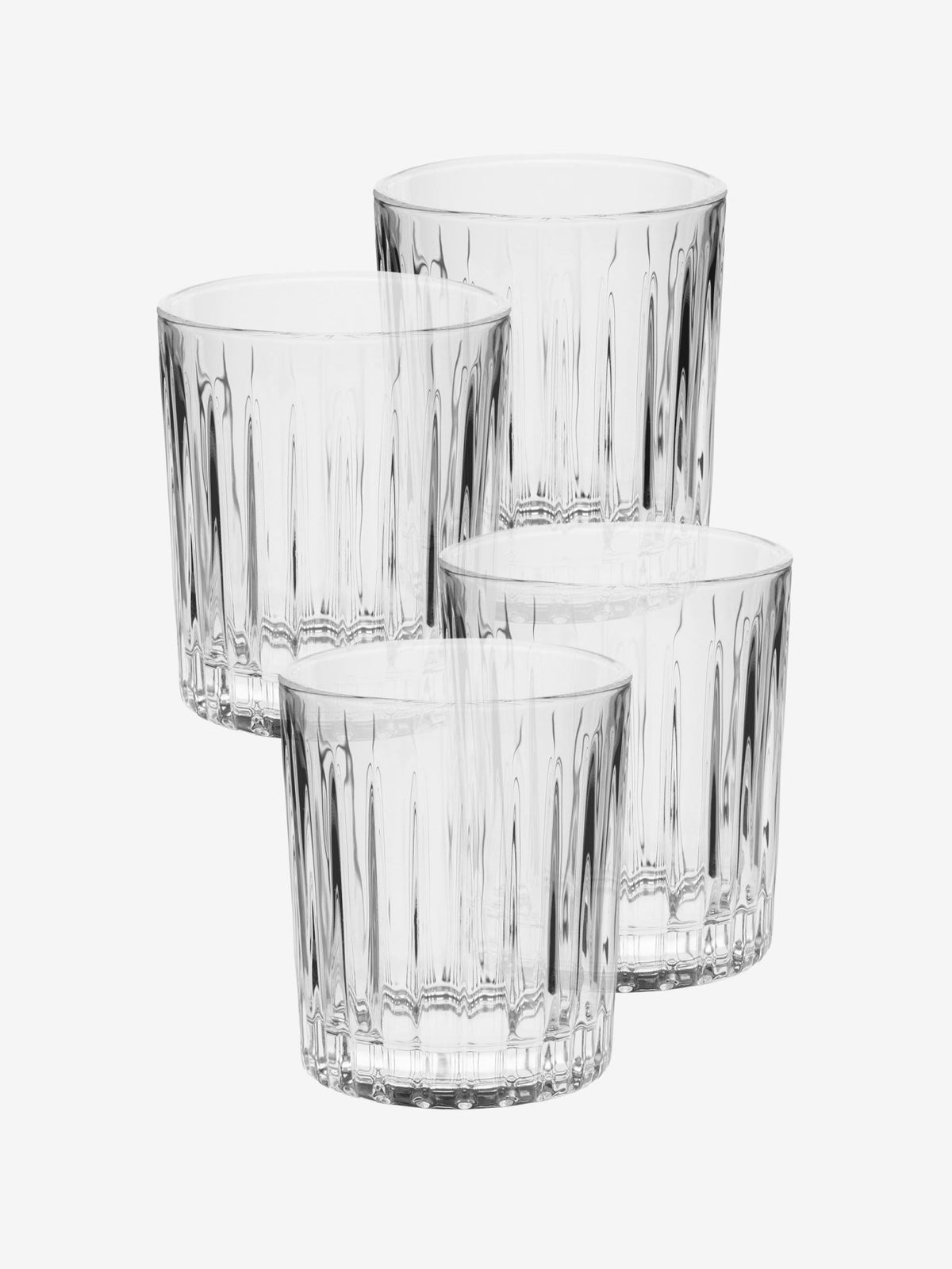 Hottie Jonnie Linear 12-Piece Glass Set - Clear