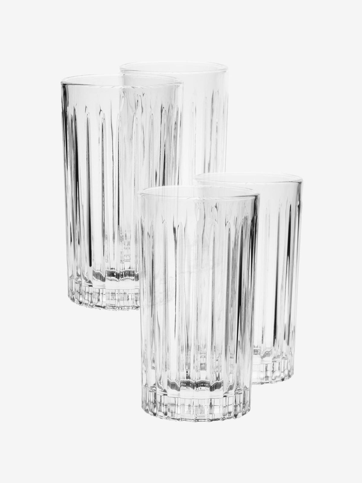 Hottie Jonnie Linear 4-Piece High Ball Set - Clear