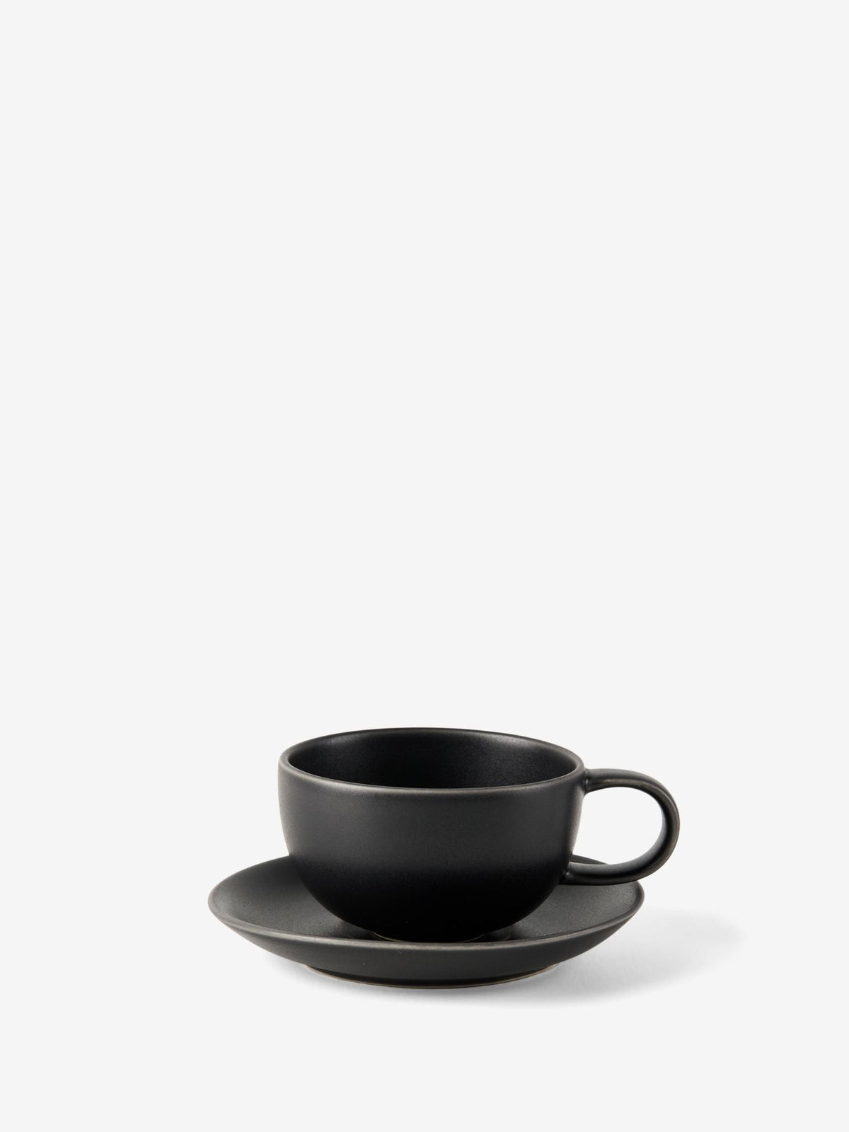 Hottie Mikkie Black Tea Cup & Saucer - Black