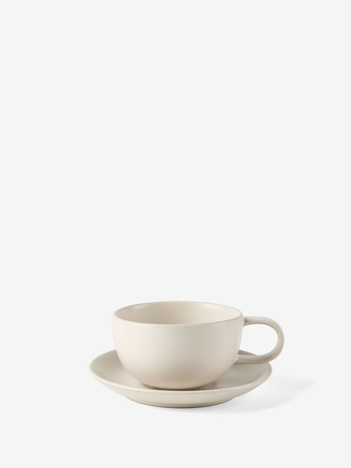 Hottie Mikkie Soft White Tea Cup & Saucer - Soft White