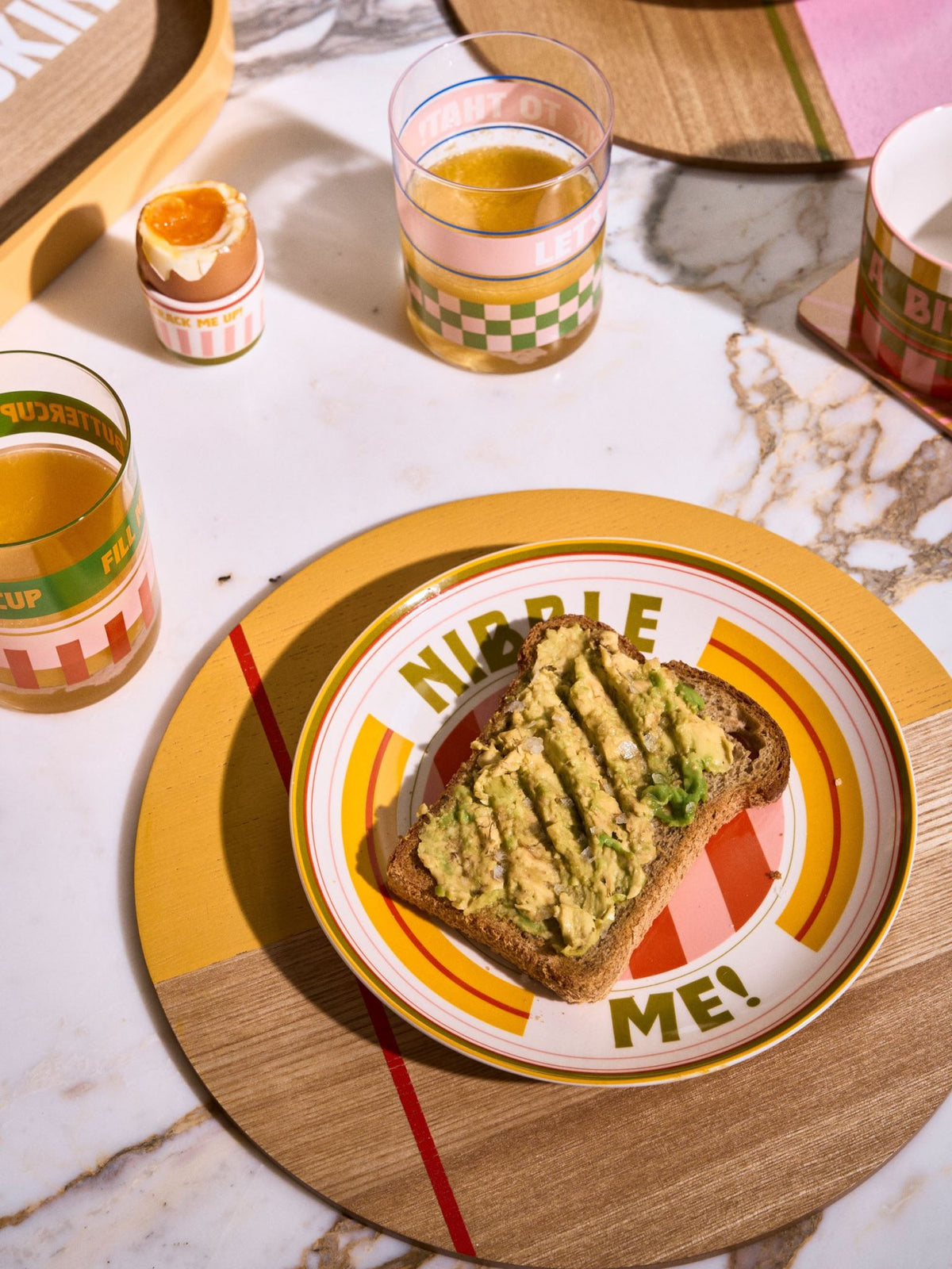 Hottie Sunnie Multi 4-Piece Side Plate Set - Multi