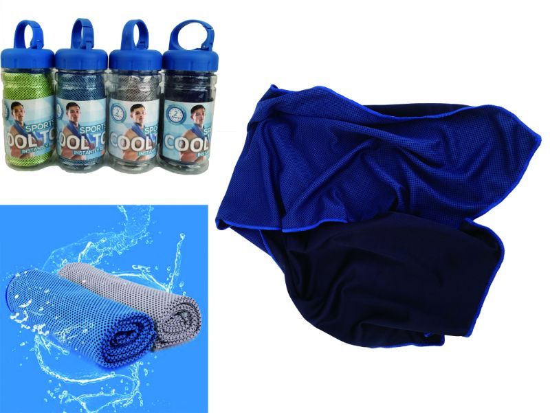SPORTS COOL TOWEL - 90cm (3 Assorted Units)