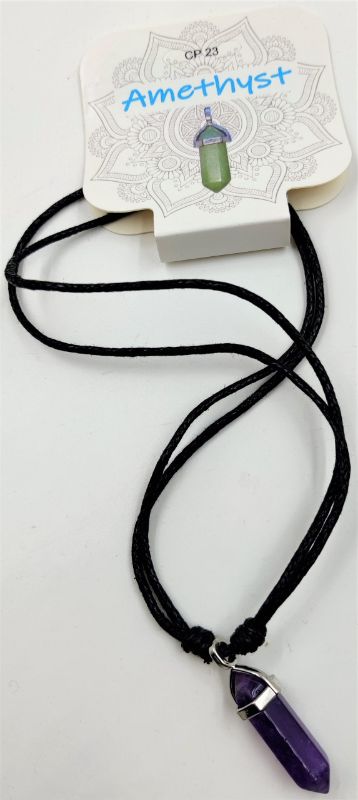 Point Pendant - Amethyst (Set of 6)