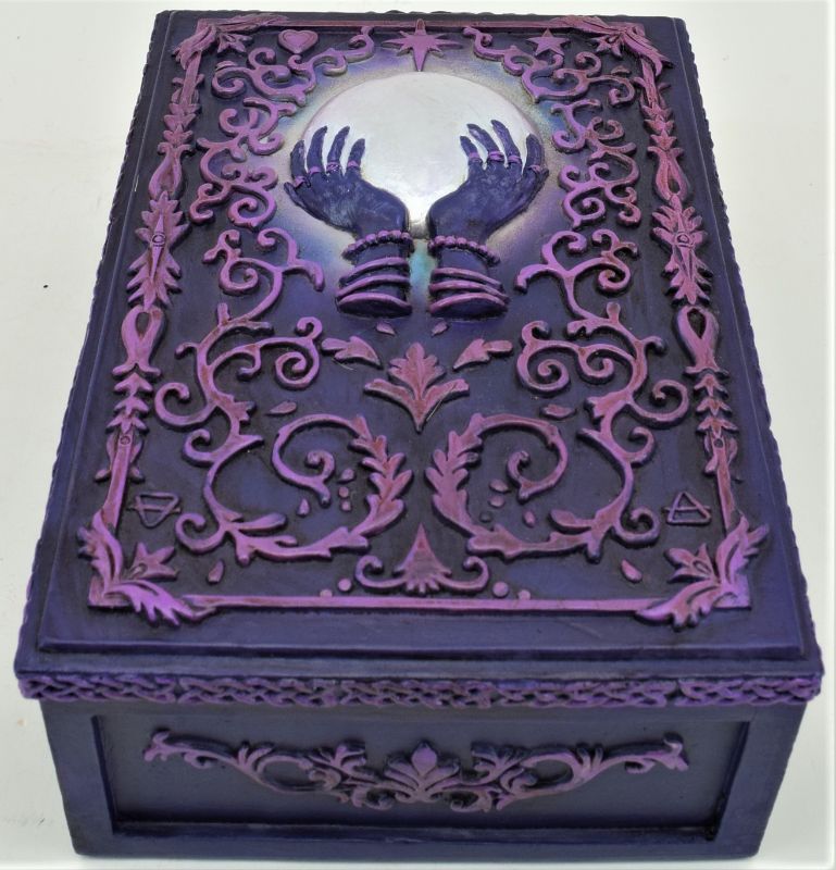 Tarot Box - Purple Orb in Hands (14cm)