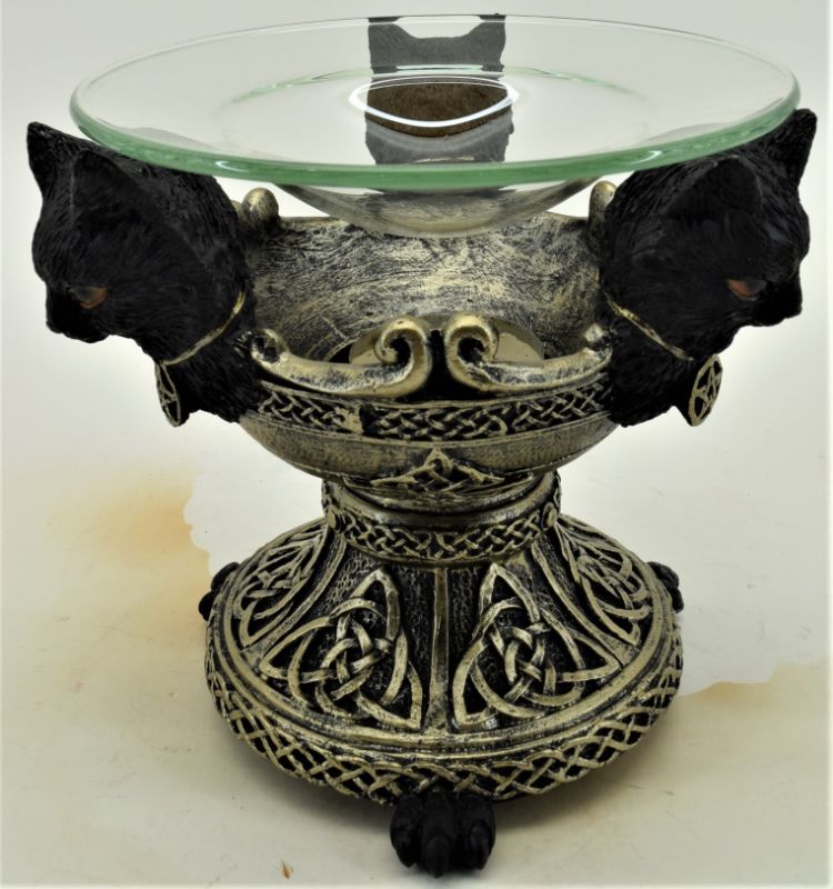 Oil Burner - Black Cat (12cm)