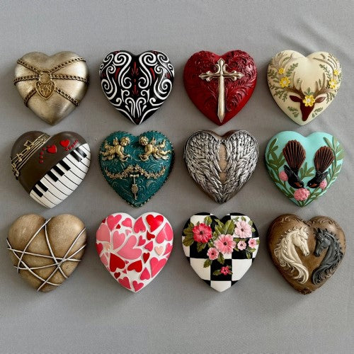 Ornament 3 - Hearts 13cm (Set of 12 Assorted)