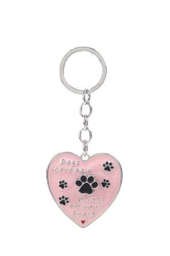 Keyring - Equilibrium Pooch Prints Hearts (Set of 2)