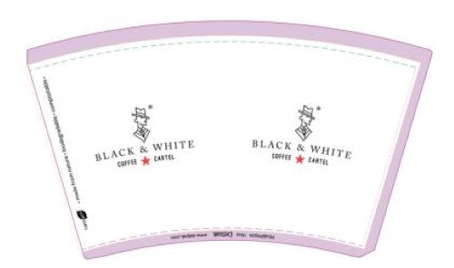 Cup Hot 16Oz *Black White - 1000PC