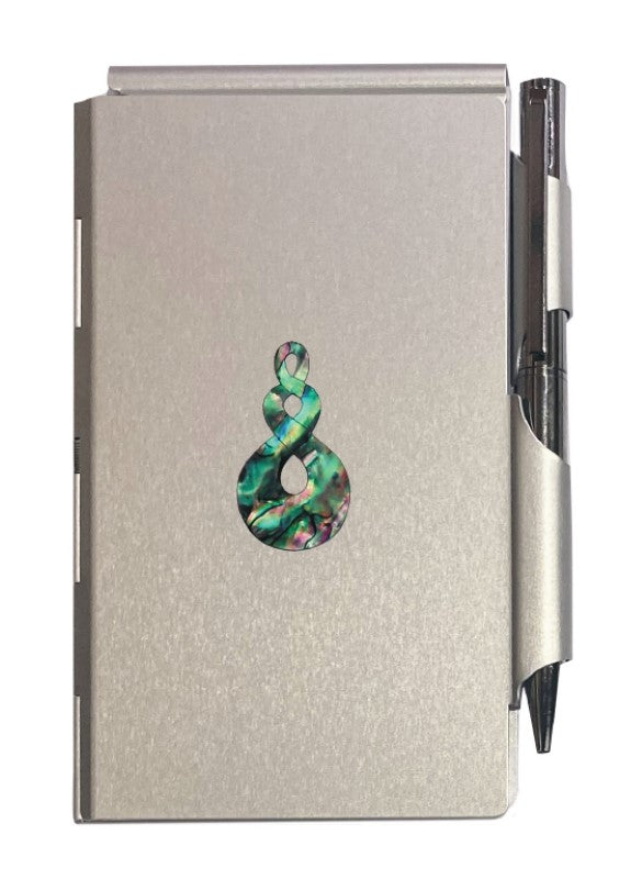 Aluminium Notepad with Paua Twist