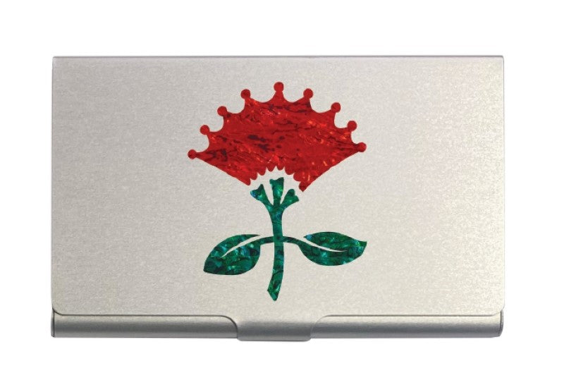 Aluminium Cardholder with Paua Pohutukawa