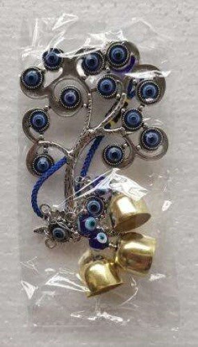 Hanging Ornament - Tree of Life with  Evil Eye and Bells (23cm)