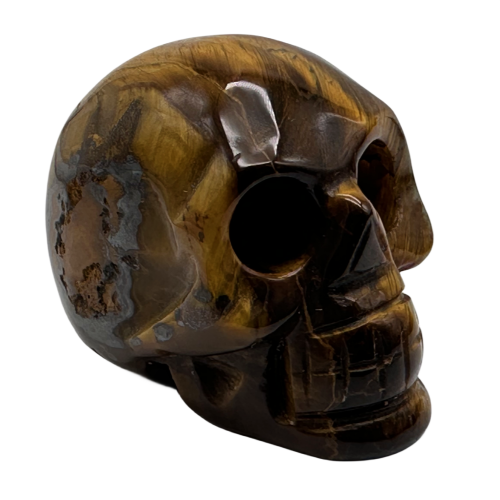 Ornament - Tiger Eye Skull (2.7cm)
