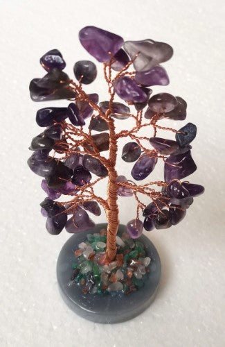 Amethyst Tree - Agate Base (14cm)