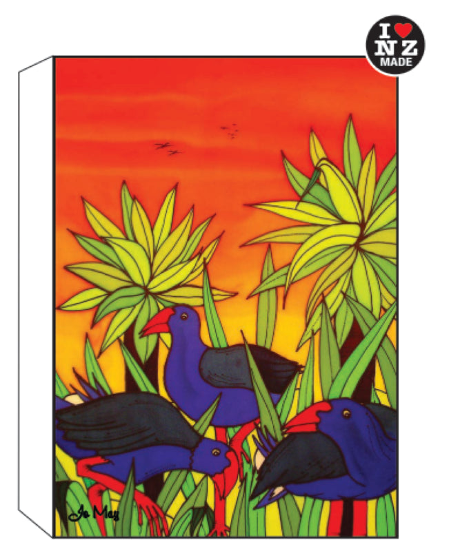 Jo May Rectangle 10 x 14 cm White Art Block - Pukeko 09