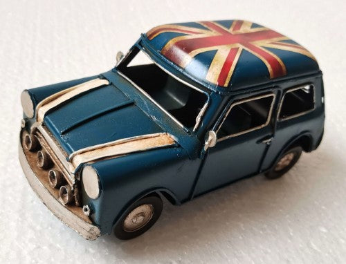 Ornament - Retro Mini Cooper Blue (15cm)