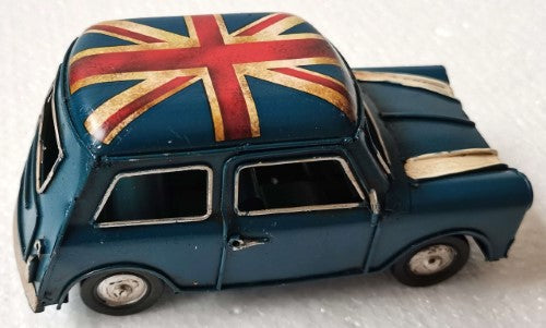 Ornament - Retro Mini Cooper Blue (15cm)