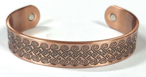 Magnetic Copper Bracelet - Koru Swirl