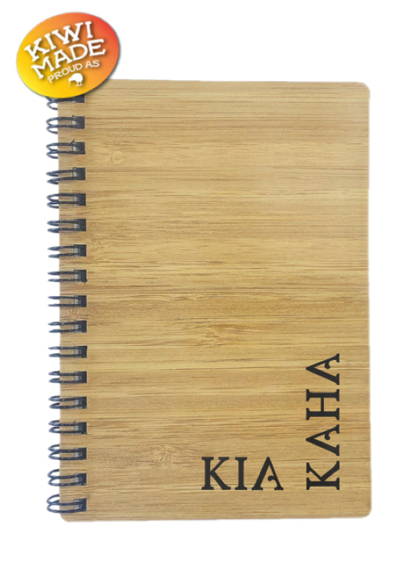 Bamboo Notebook Laser Cut with Kia Kaha