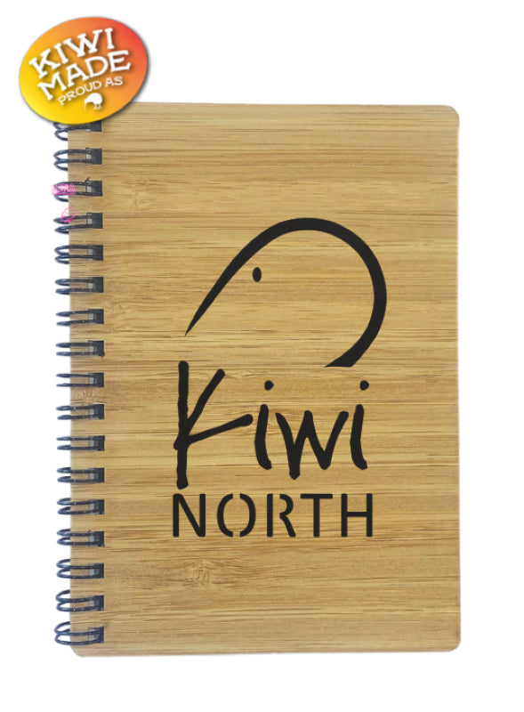Bamboo Notebook Laser Cut with Kiwi North