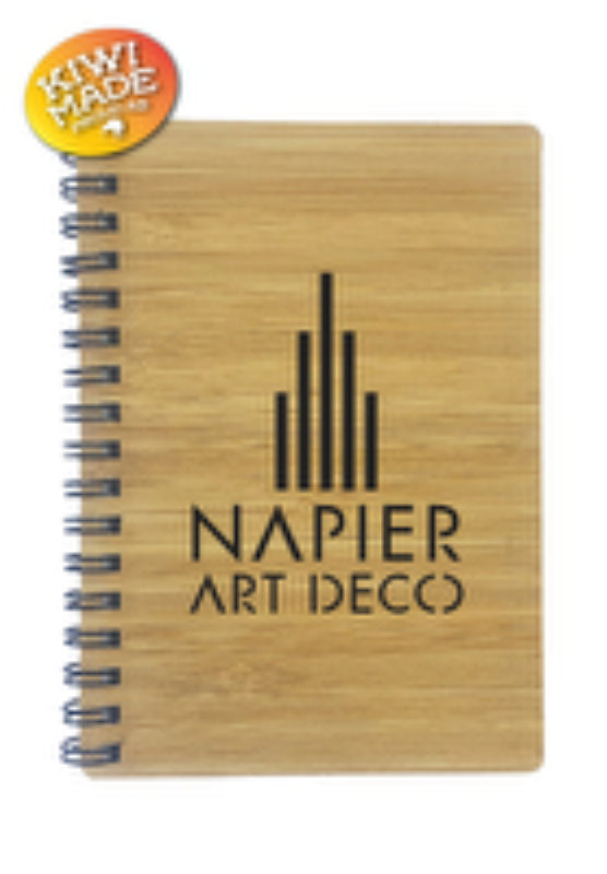Bamboo Notebook Laser Cut with Art Deco Trust