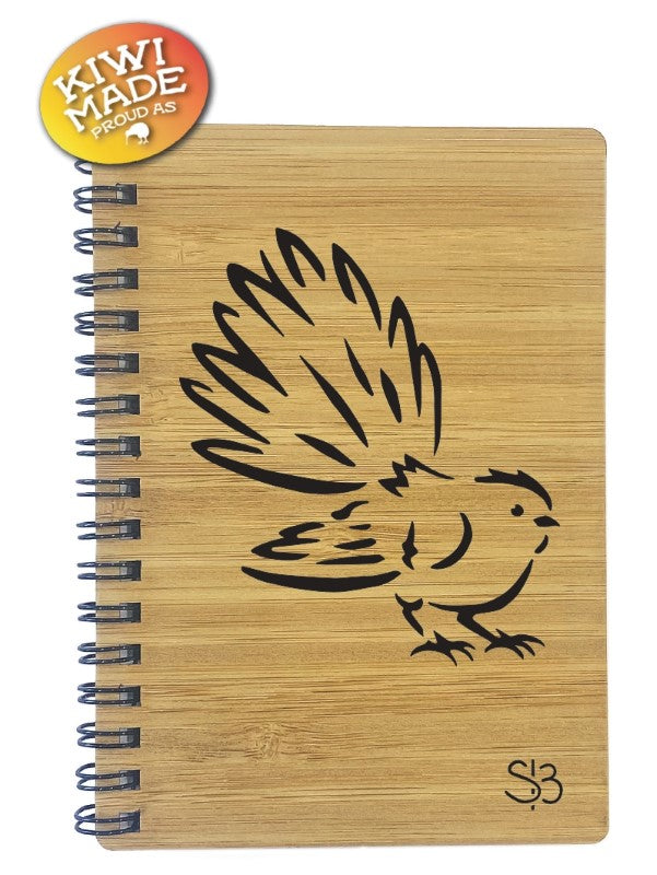 Sophie Blokker Bamboo Notebook Laser Cut - Fantail