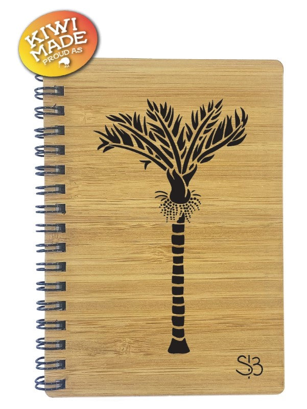 Sophie Blokker Bamboo Notebook Laser Cut - Nikau Tree