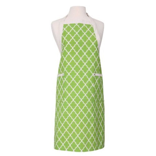 Dexam Marrakesh Green Apron featuring vibrant Moroccan patterns, durable cotton, perfect for cooking and stylish home use.