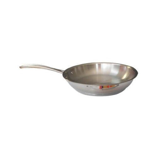 Dexam Supreme Frypan 26cm, uncoated stainless steel for healthy cooking, even heat distribution, and ergonomic handle.